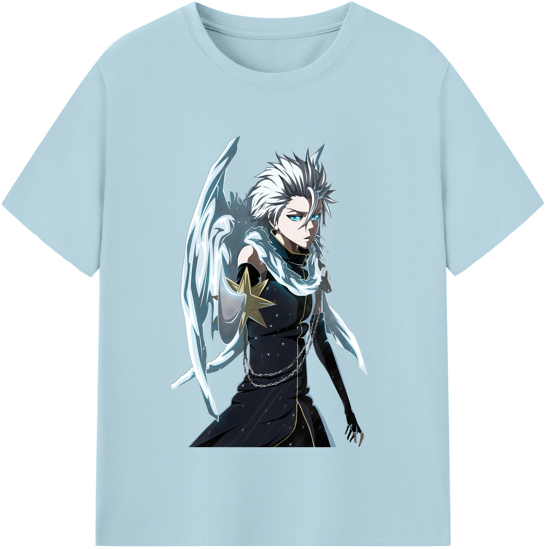 （画像用） ブリーチ 日番谷冬獅郎（ひつがや とうしろう） BLEACH Hitsugaya Toushirou 綿100％半袖Tシャツ（フロントプリント）
